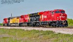 CP ET44AC units 7453 and 7452, UP AC44C6M 9645 and CP 7450